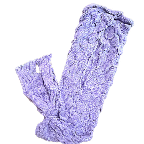 Lilac purple crochet mermaid tail wearable blanket mermaid sleeping bag medium - Picture 2 of 7